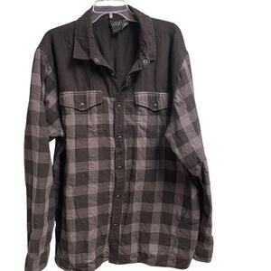 Stormtech Performance Black Pearl Snap Mens 2XL Flannel Fleece Lined Shirt